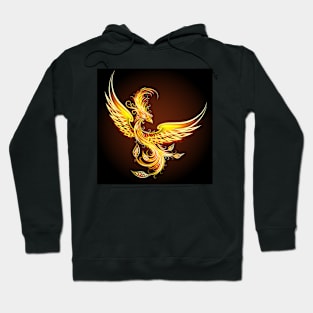 Fire burning Phoenix Bird Hoodie